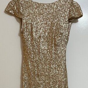 Gold sequin gown